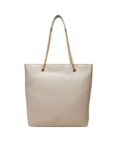 CALVIN KLEIN Minimal monogram chain tote CALVIN KLEIN | LV04F3204GRMU